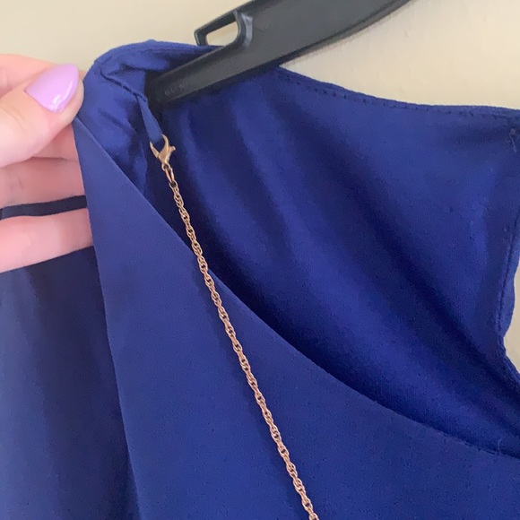 As U Wish Blue Dress with Necklace Size Small - Picture 4 of 5